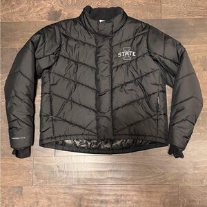 IOWA STATE Black Thermo-Fit Puffer Jacket